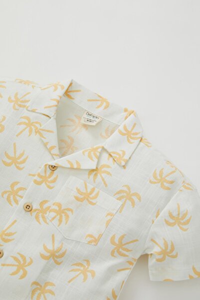 DeFacto Baby Boy Pálmafa mintás rövid ujjú ing