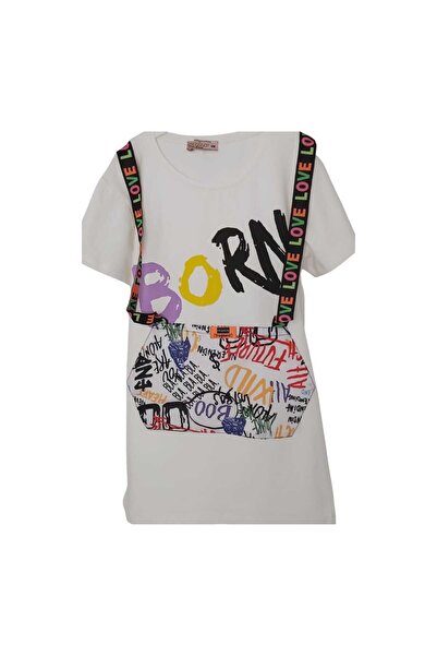 Walox Devojčina okrugla kragna Štampano -pisano Sa džepovima Pamuk komadna be...