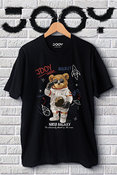 Jooy Company Μπλουζάκι Unisex Black Galaxy Bear Oversize