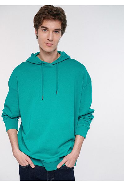 Mavi Ανδρικός ιδρώτας με κουκούλα Turquoise Si -0610062-71825