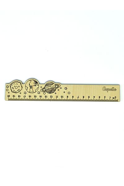 Capellawoodworks Wooden Ruler Planets 20 CM
