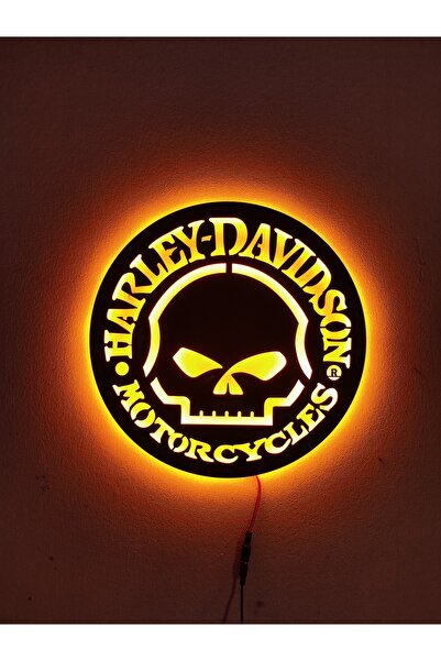 Lila Park Ledli Tablo,Işıklı Tabela, Led Şeritli HD KURU KAFA Duvar Aksesuarı Ahşap Tablo, MDF Dekoratif Tablo