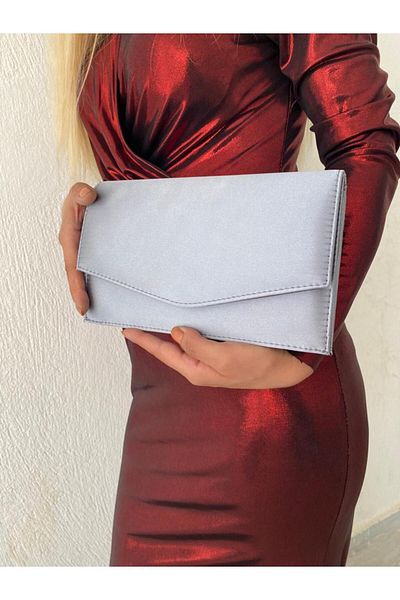 Sh Poly Σατέν PLATINUM βραδινό φόρεμα τσάντα Clutch Portfolio με λουράκι ώμου και τσάντα χειρός 2023