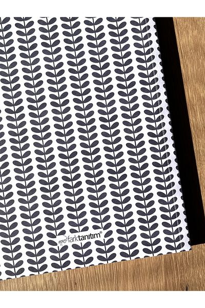 Fark Tanıtım American Binding, A5 Unlined Notebook, 64 Sheets, 90gr. Ivory Kağıt (BLUE LEAVES COVER DESIGN)