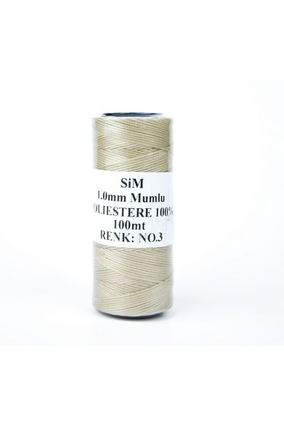 AiryFooT 1 Mm-100 Mt Πολυεστερικό κερωμένο νήμα Κοσμήματα Δερμάτινο Νήματα Τσάντας Σέλας Χόμπι