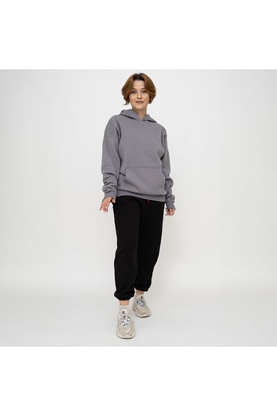 S&A DESIGN Hanorac unisex Balbazaar, fără imprimare, cu 3 fire, mărimea 0, cu guler