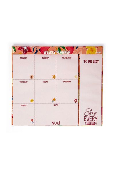 Şeker Ofisi Desktop Weekly Planner Notebook Flower