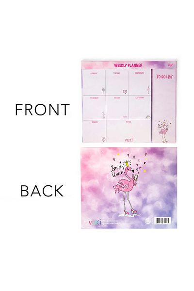 Şeker Ofisi Desktop Weekly Planner Notebook Flamingo