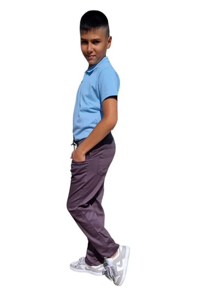 Uniquerrs Boy's Lycra Elastic Waisted Canvas School Trousers