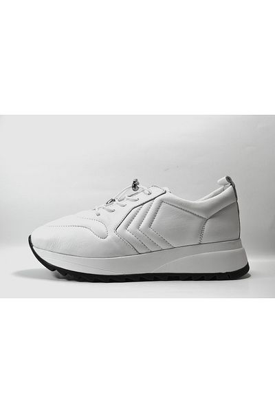 Beety 23BK83.K92 Pantofi ortopedici casual pentru femei, din piele naturală, cu cravată din cauciuc alb