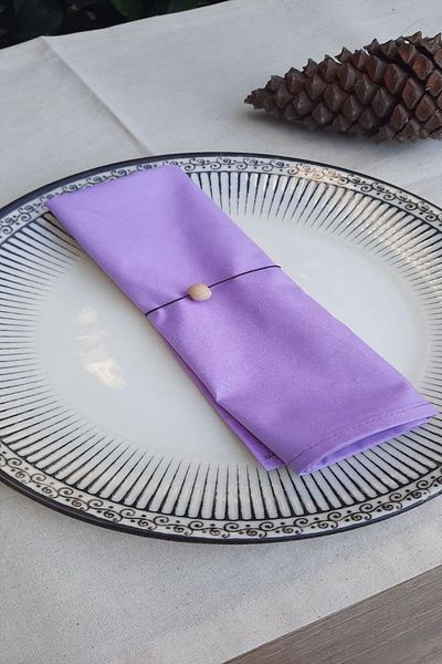 Emtory Home 6 Pieces Lilac Cotton Fabric Serving Napkin