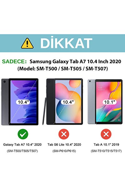 GoGoPlus حافظة كمبيوتر لوحي قابلة للدوران متوافقة مع Galaxy Tab A7 Sm T500 T505 T507 + واقي شاشة + قلم 10.4