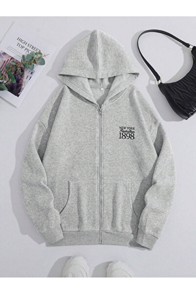 Richarlison Ζακέτα με φερμουάρ Unisex σε γκρι χρώμα Manhattan