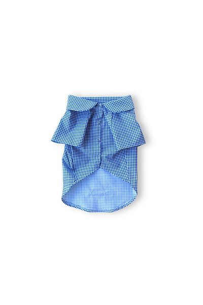 Luli Pet Indigo Gingham Dog Shirt