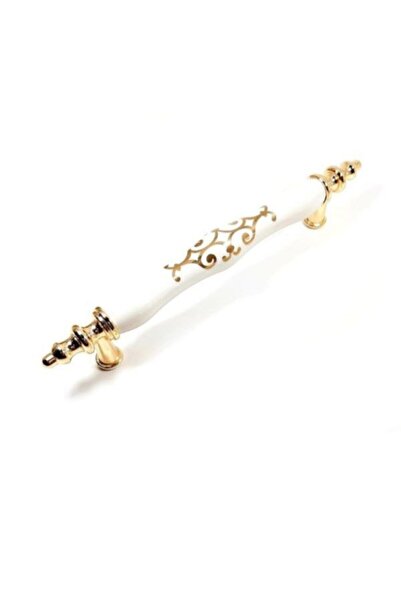 Osmanlı Hırdavat Asos Porselen Mobilya Kulpları Dolap Çekmece Mutfak Kulpları 128 mm Altın 212a