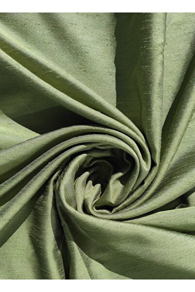 Evcimenhome قماش شانتوك ساتان (SECCADE FABRIC) اللون: هينا أخضر 170 سم × 120 سم