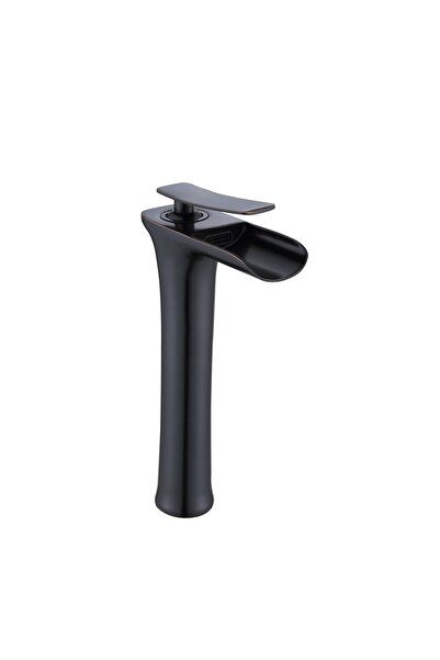 LPD صنبور حوض الشلال ليدر أسود (طويل)