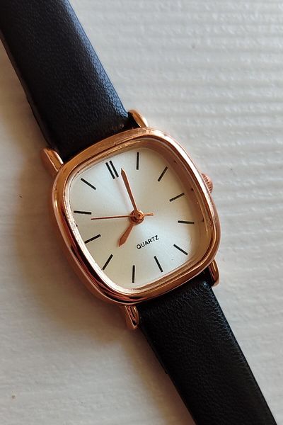 Ricardo Minimal Black Leather Band Rose Gold Case Women's Wristwatch New Fashion Watches
