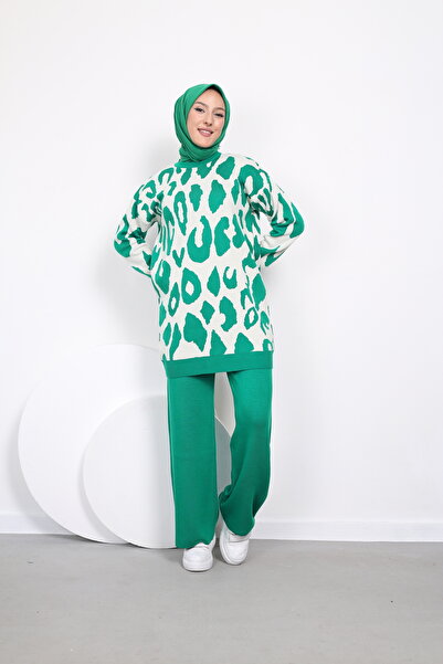 Kirazgym Σετ πλεκτών με σχέδιο λεοπάρ