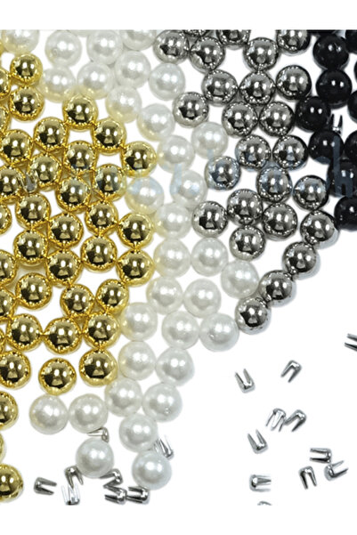 Klinkshop Lighter Pearl-nailed Pearl Beads-10mm Gold -100 Pieces