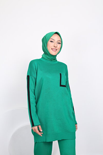 Kirazgym Σετ πλεκτό με μοτίβο τσέπης