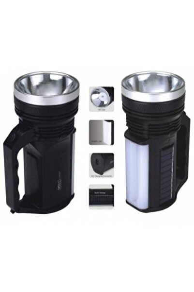 Gold HTC Ghtc 2836t Şarj Edilebilir Güneş Enerili Sistem 2 Fonksiyonlu Led El Feneri