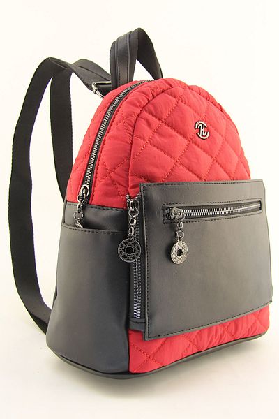 HNB Women's Red Quilted Waterproof Lightweight Backpack