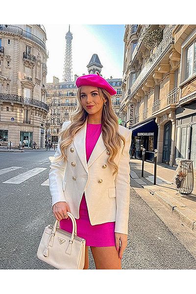Eke Tekstil Fuchsia French Painter Australian Wool Felt Beret