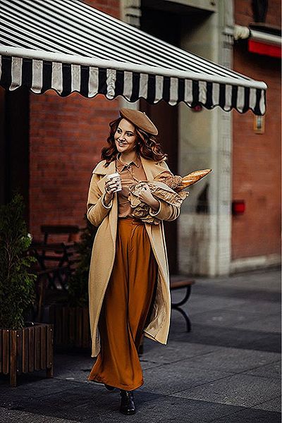 Eke Tekstil Кафява барета от австралийски вълнен филц на френски художник
