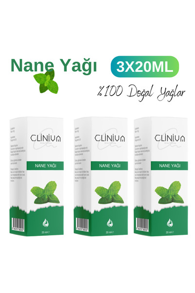 cliniva 3'Lü Nane Yağı Set %100 Doğal Uçucu Yağ 20ML