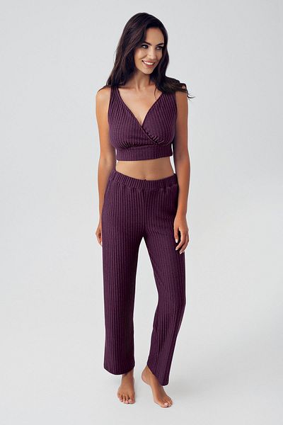 Artış Thick Strap Soft Textured Knitwear Crop Pajama Set