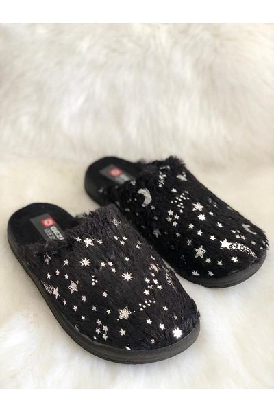 GEZER Winter Women's STAR Patterned Home Guest Slippers