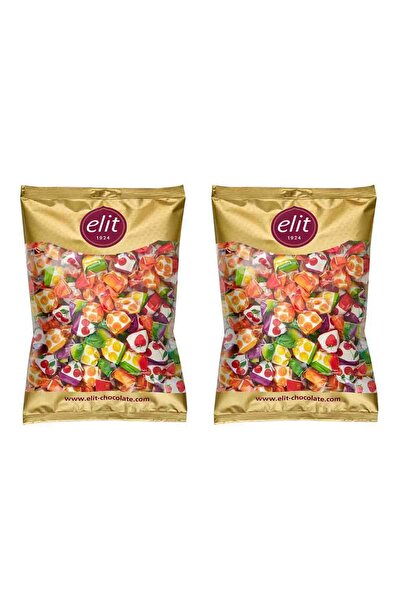 Elit Çikolata Karşık Meyve Dolgulu Şeker 1kg 2'li Set (2X1KG) Glutensiz