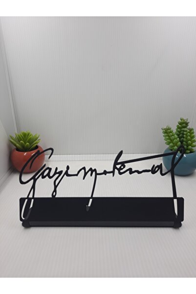 Gowpenart Gazi M. K. Atatürk İmza Masaüstü Metal Biblo - Ev / Ofis Dekoru - H...