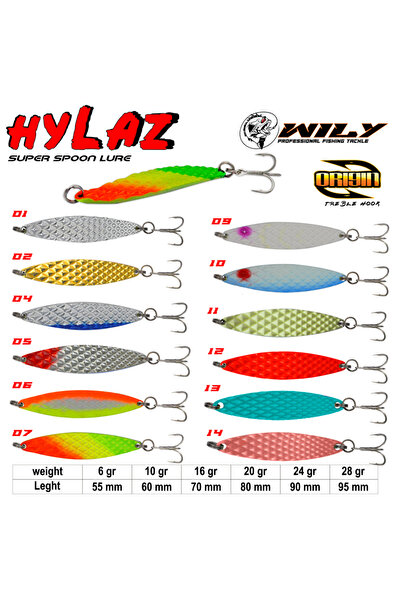 Wily Hylaz Kaşık 6 gr 55 mm - Hologramă 14 - Standard