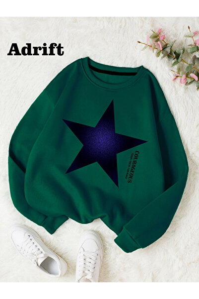 Adrift Star Y2k Harajuka Style Streetwear Σχέδιο Harajuku/γοτθικό πράσινο