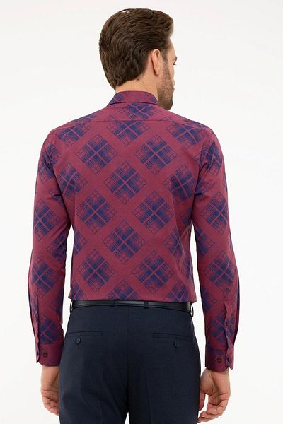 Pierre Cardin Claret Red Slim Fit Shirt