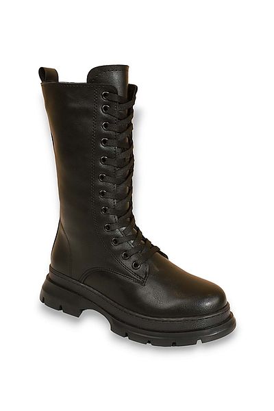 Konfores 1725-507009 Cizme cu talpă cauciuc Ghete sport NEGRE