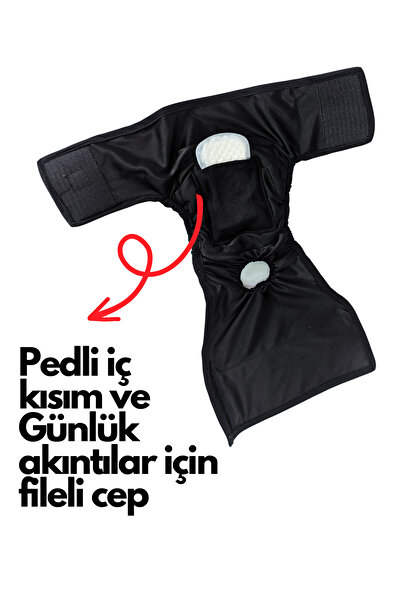 UTDpet Dişi Köpek Regl Ve Çiş Külodu Pedli Yıkanabilir