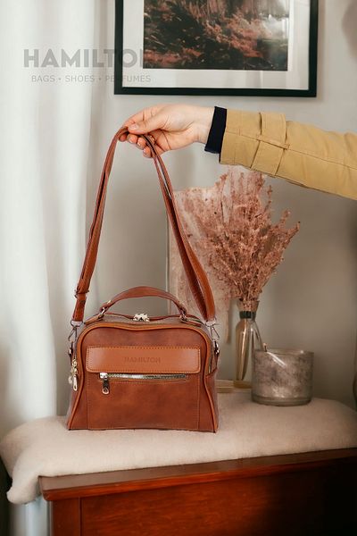 HAMILTON Originální dámská crossbody a kabelka s nastavitelným popruhem, kožená texturovaná tříoká velká stylová kabelka přes rameno a do ruky