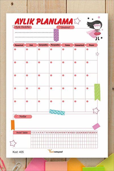 Tieni Blocnotes |   Planificator lunar |   Planificator lunar |   14x20cm A5 ...