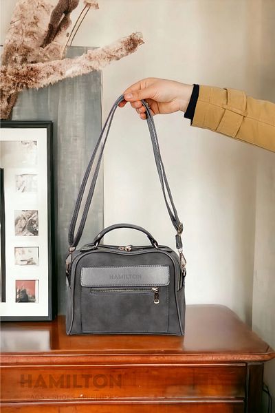 HAMILTON Originální dámská crossbody a kabelka s nastavitelným popruhem, kožená texturovaná tříoká velká stylová kabelka přes rameno a do ruky