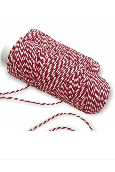 demontecraft Martaniçka rope bracelet rope is red and white, 5 meters