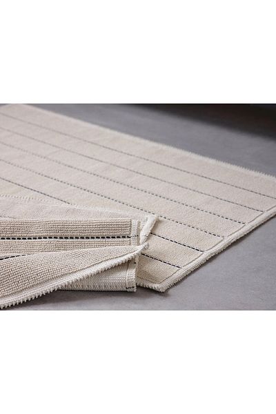 Doqu Home Σετ 2 Χαλάκια Μπάνιου Βαμβακερά Arte Cream-Anthracite 60x100 cm/50x60 cm