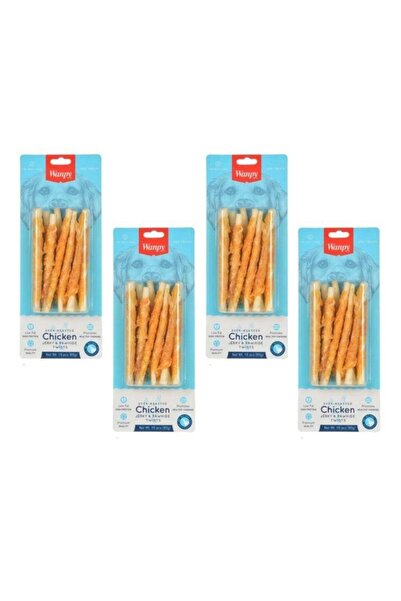 Wanpy Deri Üzerine Tavuk Sarılı Köpek Ödülü 85 Gr X 4 Adet