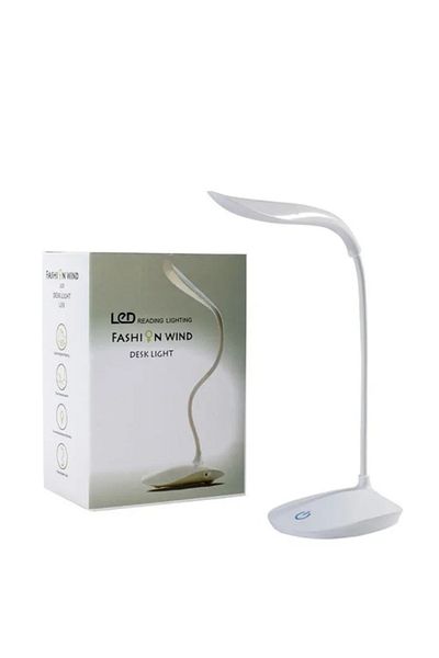 FASHIONWIND Yellow LED Touch Switch White Light 3 Stage USB Port Wired Desk Lamp