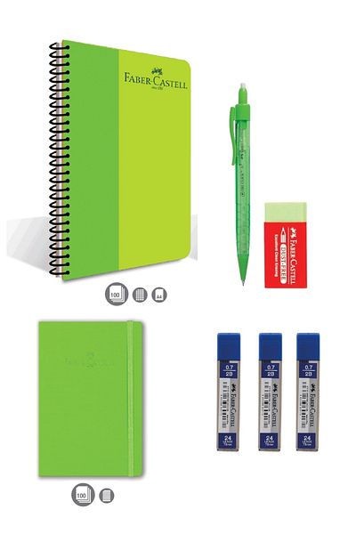 Faber Castell Green Notebook Set