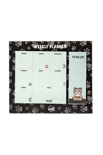Şeker Ofisi Desktop Weekly Planner Notebook Model Cat