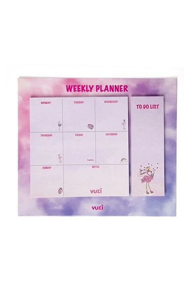 Şeker Ofisi Desktop Weekly Planner Notebook Model Flamingo