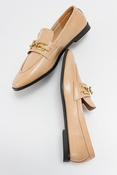 LuviShoes Γυναικείο Loafer LOUR Beige Skin
